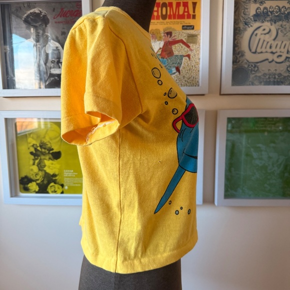 Fun Vintage 80s Novelty Graphic Cropped Tee - Picture 2 of 8